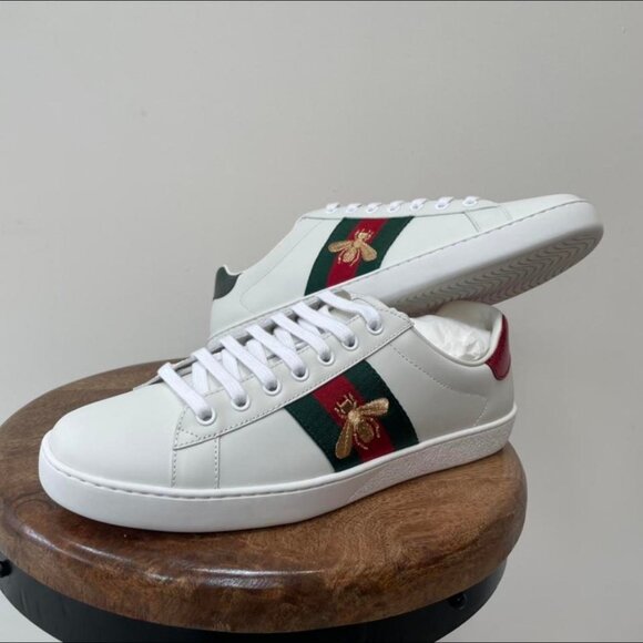 Gucci ACE BEE white sneakers shoes for women size 39 - Picture 1 of 3